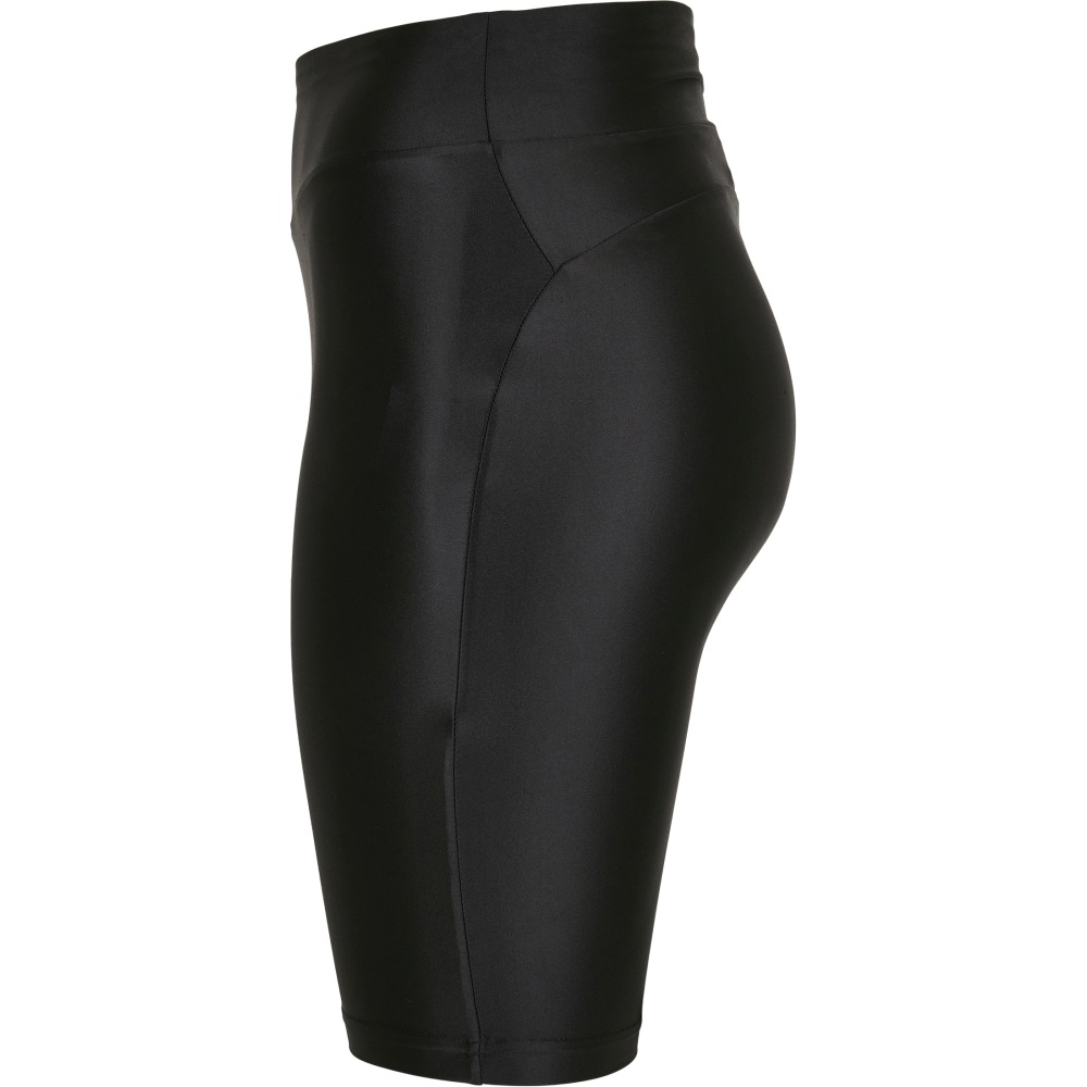 Urban Classics - Highwaist Shiny Metallic Short cycle pants - Black